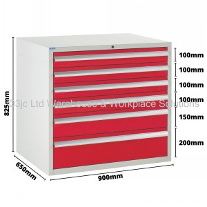 Euroslide Storage Cabinet 6 Drawer 825mm
